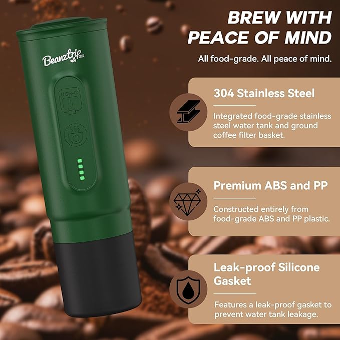 H02 PRO Portable Espresso Maker, Compatible with NS Capsule & Ground Coffee, Women's Day Gift Coffee Maker, 20 Bar Self-heating Small Electric Travel Espresso Machine for Camping, Hiking