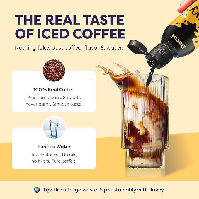 Coffee Concentrate - Cold Brew Coffee, Perfect for Hot or Iced Instant Coffees, Hot Drinks, Cold Brew Concentrate, 35 Servings - Original Decaf
