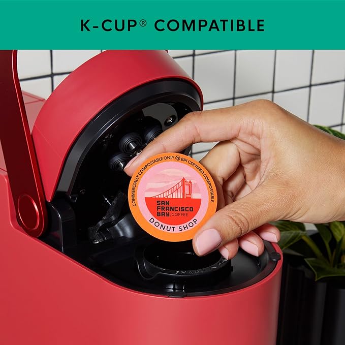 San Francisco Bay Compostable Coffee Pods - Variety Pack Medium Roast (40 Ct) K Cup Compatible including Keurig 2.0, Colombian, Breakfast, Organic Rainforest, Donut Shop