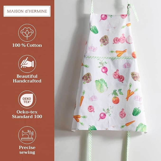 Maison d' Hermine 100% Cotton Apron for women with Pocket Kitchen Chef Apron for Men Cooking Mothers Day Gifts - Image 2