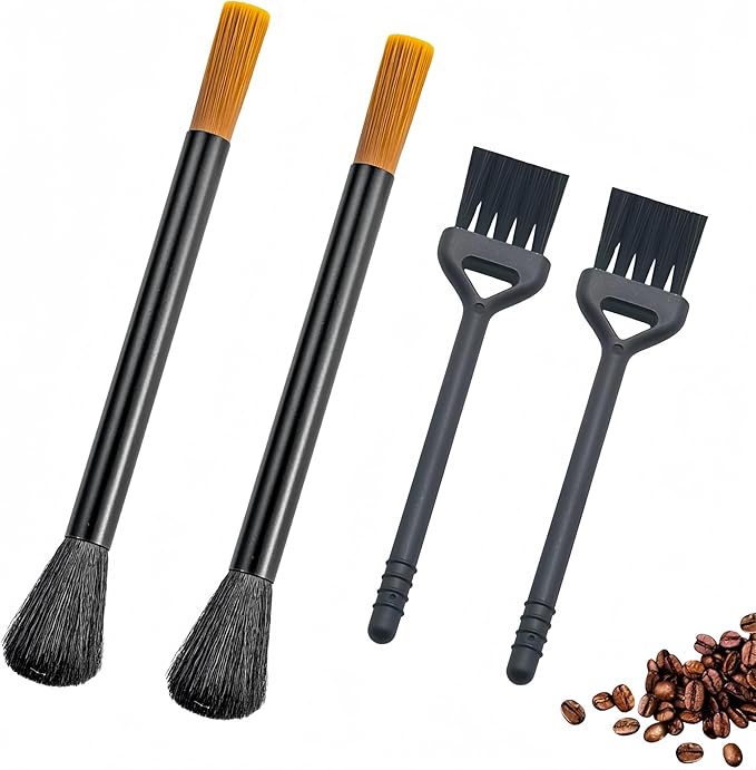 4 PCS Coffee Grinder Cleaning Brush, Espresso Brush Accessories Machine Cleaning Brush for Barista and Home Kitchen