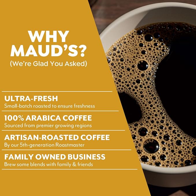 Maud's Maple Vanilla Flavored Coffee Pods, 18 ct, Medium Roast Flavored Coffee in Single Serve Pods – 100% Arabica Beans, Compatible with Keurig K Cups Maker - Image 4