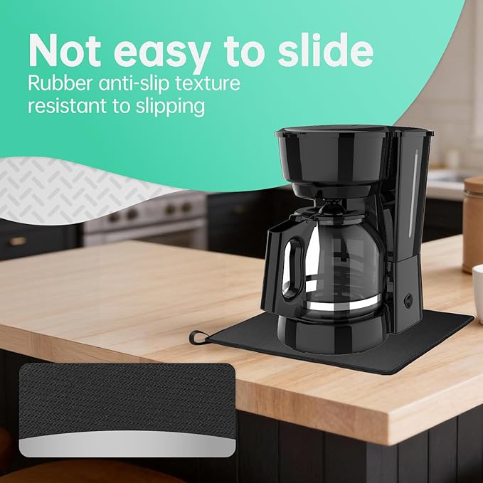 Sliding Pad for BLACK+DECKER 12-Cup Coffee Maker (CM0915BKD)(18.1"×15")- Smooth Glide with Anti-Slip Base - Perfect Accessories Fit for Black and Decker Coffee Maker