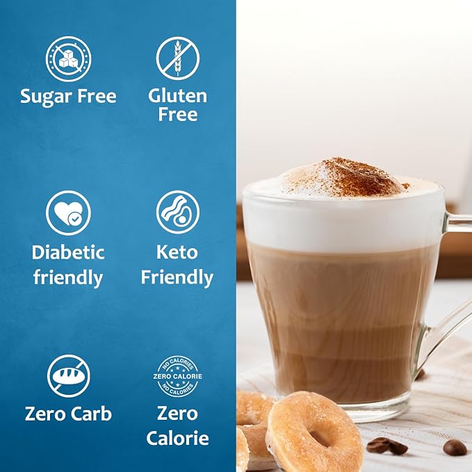 Syruvia Sugar Free Coffee Syrup, Glazed Donut Flavored Syrup for Drinks, Lattes, and Desserts – 25.4 fl oz, With Pump - Image 4