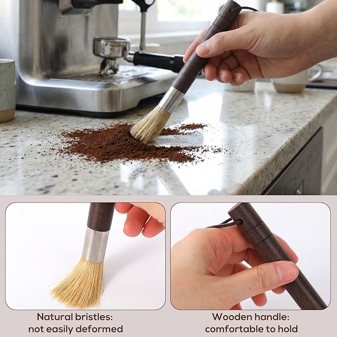 13pcs Coffee Grinder Cleaning Brush Set, Multifunctional Espresso Machine Cleaning Brushes with Long Handle Design Suitable for Coffee Machine Bottle Teapot Nozzle