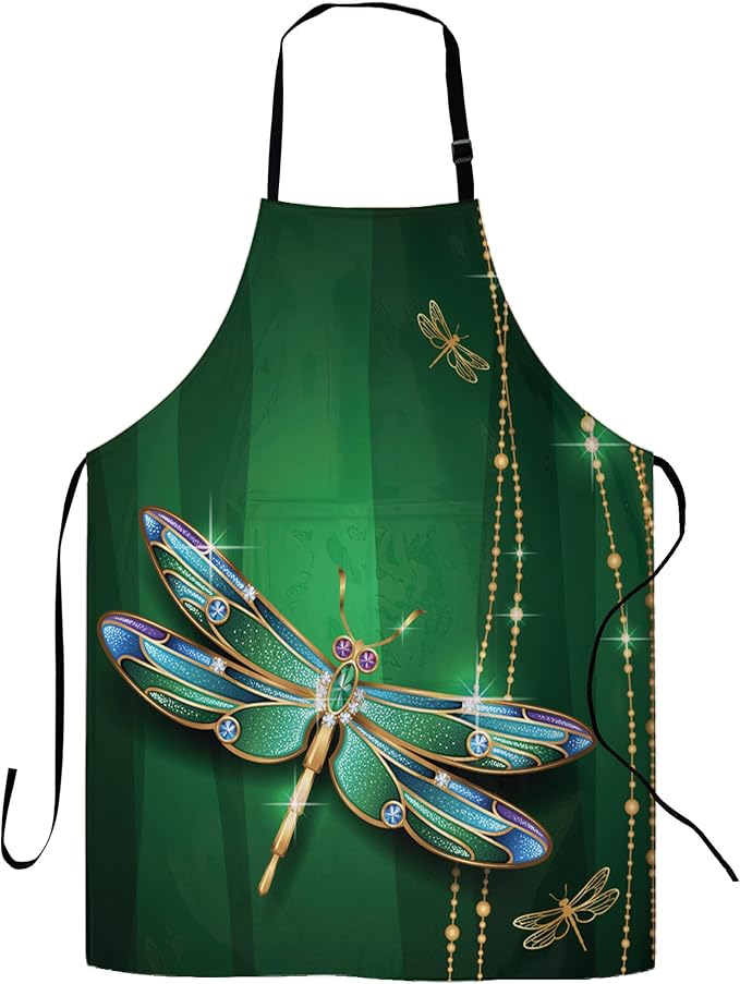 Apron, Stocking Stuffers Bib Apron with Adjustable Neck for Women, Suitable for Home Kitchen Cooking Apron by CIAIDU