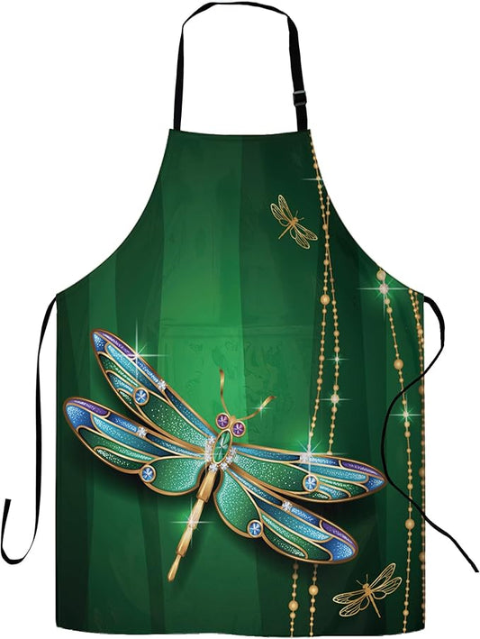 Apron, Stocking Stuffers Bib Apron with Adjustable Neck for Women, Suitable for Home Kitchen Cooking Apron by CIAIDU