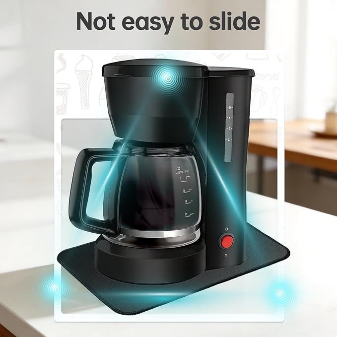 Unmake Sliding Pad for 5-Cup Coffeemaker (10.02"×7.87")- Smooth Glide with Anti-Slip Base - Perfect Accessories Fit for Black and Decker Coffee Maker