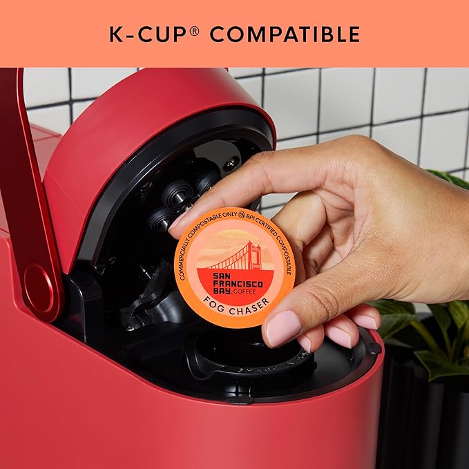 San Francisco Bay Compostable Coffee Pods - Fog Chaser (36 Ct) K Cup Compatible including Keurig 2.0, Medium Dark Roast