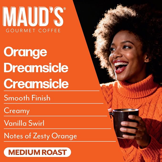 Maud’s Orange Creamsicle, Jamaican Rum Yum, Almost Biscotti & Oatmeal Cookie Flavored Coffee Pods Variety Pack, 72 ct, Medium Roast Single Serve Pods – 100% Arabica Coffee, Compatible with Keurig K Cups Maker - Image 7