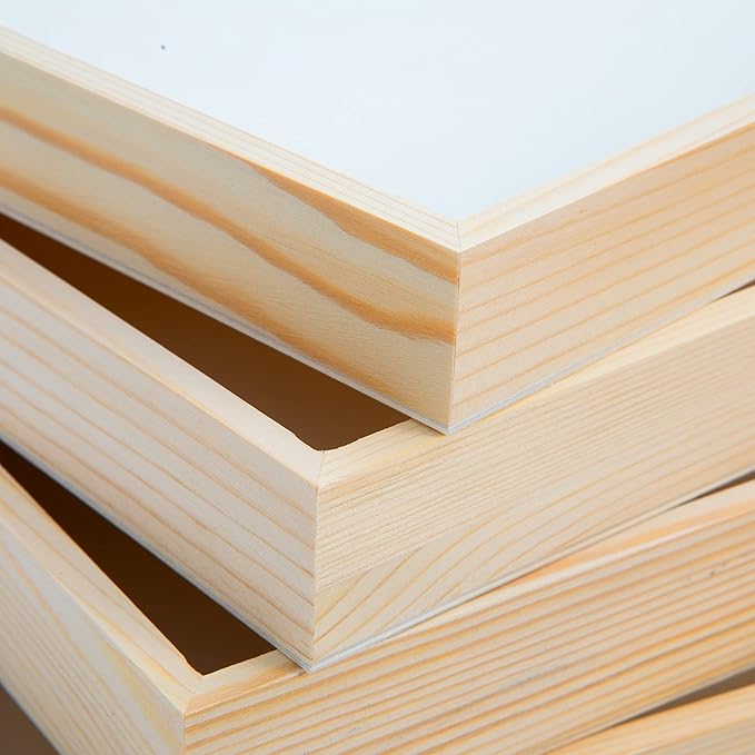 Wooden Nested Serving Trays – Unfinished Square Trays with Cut-Out Handles for Crafts, Serving, Ottomans & Home Décor – Set of 5