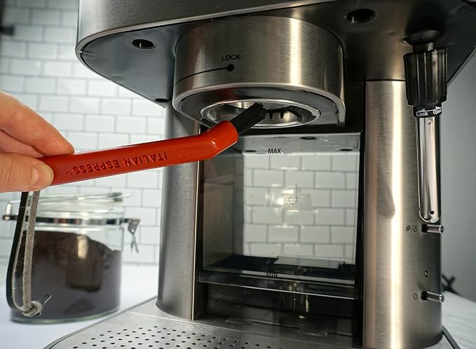 RSVP International Espresso Coffee Kitchen Cleaning Tool, Machine Brush, Red - Image 4