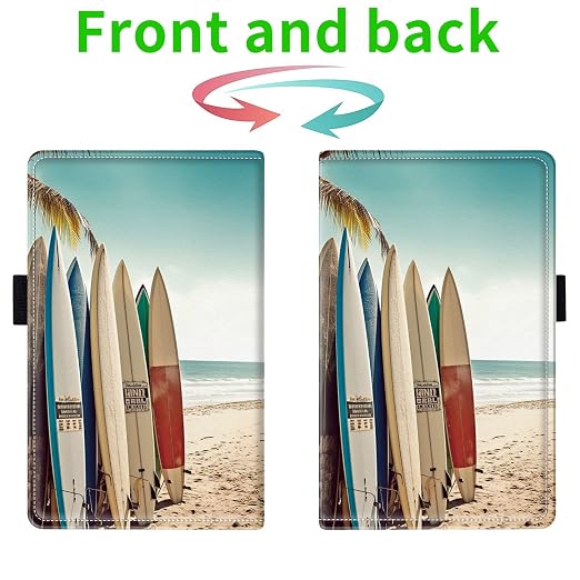 Server Books for Waitress, with 7 Large Pockets, Waiter Serving Book, Waitstaff Server Order Pads, Cute PU Leather Server Book with Pen Holder Fit Server Apron, Surfboards - Image 2