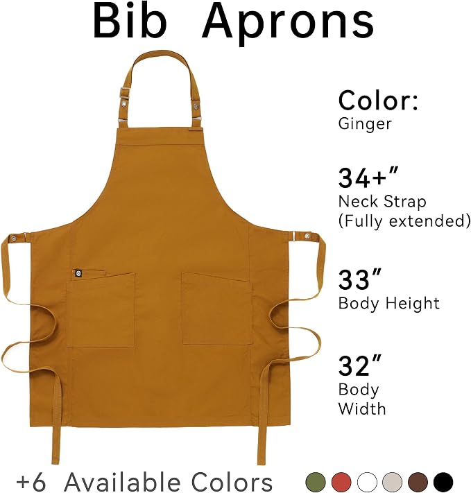 Chef Men Canvas Waterproof Apron Pocket 4251GB | Polyester Cotton Canvas Apron for BBQ Grilling Kitchen Cooking, Adjustable Neck, Durable & Comfortable - Image 6