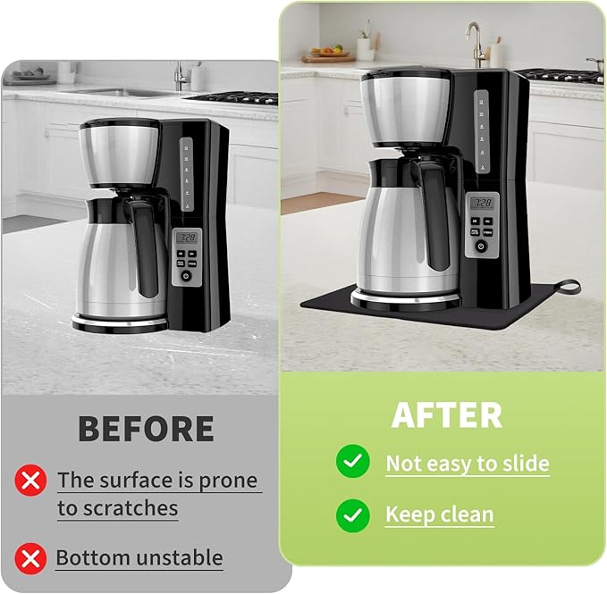 Sliding Pad for BLACK+DECKER 12 Cup Thermal Programmable Coffee Maker(CM2046S)(13.77"×9")-Smooth Glide with Anti-Slip Base - Perfect Accessories Fit for Black and Decker Coffee Maker