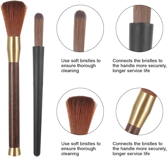 Coffee Grinder Cleaning Brush Coffee Brush Coffee Grinder Brush Cleaner with Wood Handle and Bristles Dusting Espresso Machine Brush Tool Barista Brush for Barista Home Kitchen - Image 2