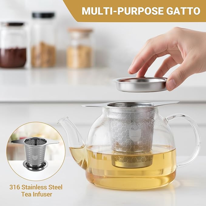 2 Packs 316 Stainless Steel Tea Infuser Extra Fine Mesh Strainer With Wide Rim Handles for Hanging on Teapots or Cups to Steep Loose Leaf Tea and Coffee