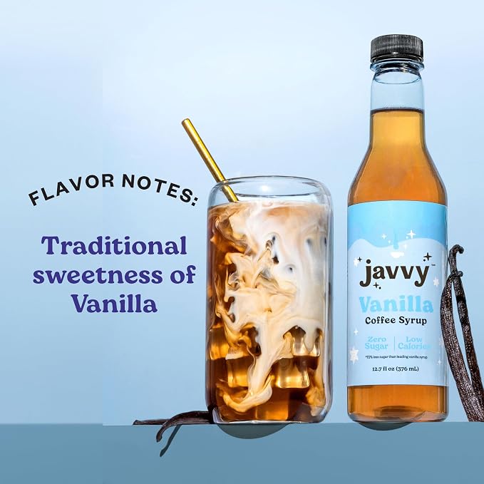 Coffee Syrup - Zero Sugar, Zero Calorie, Flavoring Syrup for Coffees, Coffee Bar Accessories - Great for Flavoring All Types of Drinks – Vanilla - Image 3