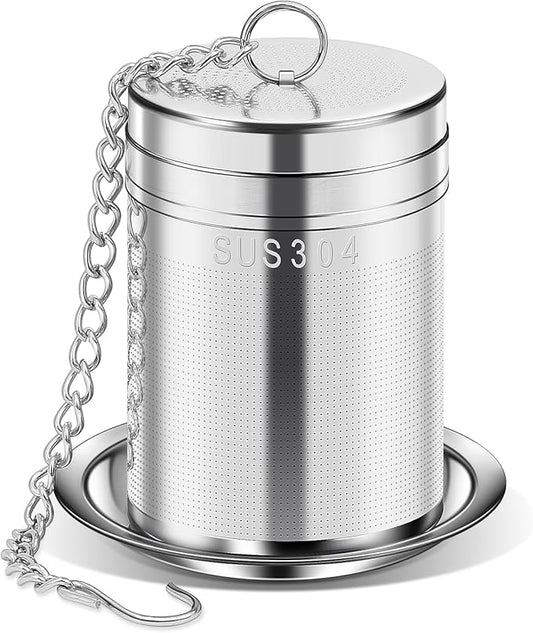 ‌Loose Leaf Tea Steeper with Ultra-Fine Mesh - ‌Premium Stainless Steel ‌Tea Infuser‌‌ & ‌Tea Strainer‌ for Herbal/Black/Rooibos Teas, Durable ‌Tea Ball‌ with Leak-Proof Design