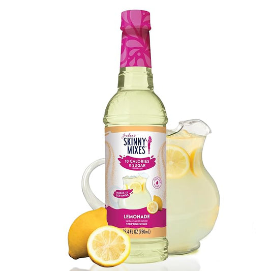 Jordan's Skinny Mixes Sugar Free Syrup, Lemonade Flavor, Fruit Flavored Water Enhancer, Drink Mix for Iced Tea, Lemonade, Drinks, Low Calorie Water Flavoring, Dairy & Gluten Free, Kosher, 25.4 Fl Oz by JordansSkinnyMixes