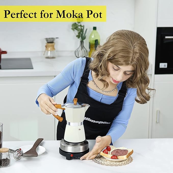 Hot Plate for Moka Pot,500W Small Electric Hot Plate,Mini Stove Portable Stove,Hot Burner Cooktop Electric Heater for Home Kitchen