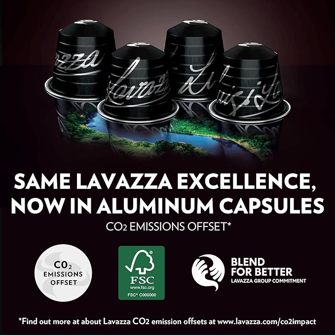Lavazza Espresso Maestro Decaf (DEK) Aluminum Capsules Compatible with Nespresso* Original Machines, Medium Espresso Roast, Arabica and Robusta Blend, Packaging Vary,10 Count(Pack of 12)