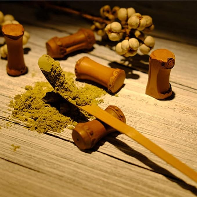1Pc Brown Bamboo Matcha Scoop Japanese Chashaku Hooked Green Tea Spoon for Tea Ceremony 18cm, Tea Scoops, Coffee, Tea and Espresso