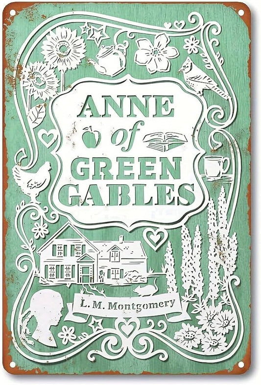 Rustic Anne of Green Gables Metal Tin Sign, 12x8 Inch, Vintage Wall Art, Home Kitchen Cafe Pub Decor, No Power Needed, Wall Hanging Decorative Plaque by Unknown