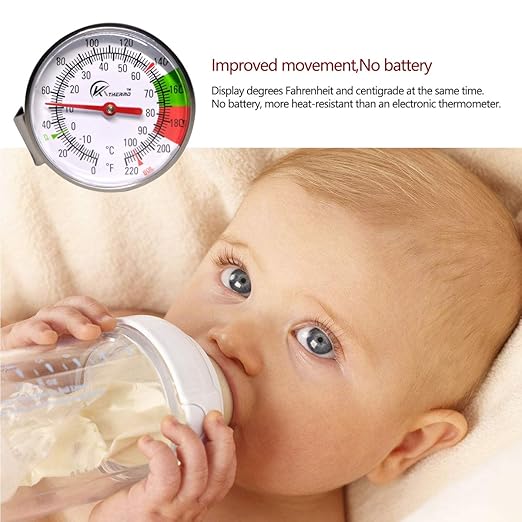 KT THERMO Instand Read 2-Inch Dial Thermometer(2 Pack),Best for The Coffee Drinks,Chocolate Milk Foam