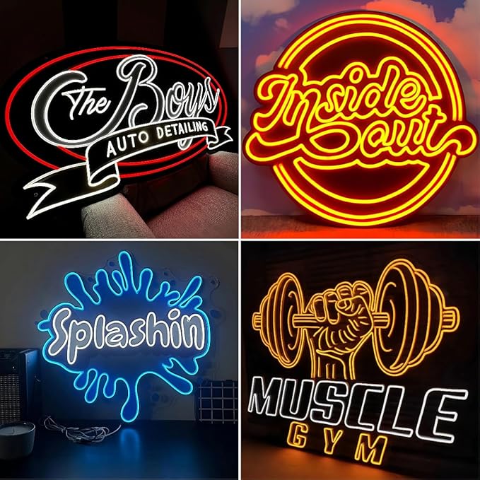 Custom Neon Signs, Neon Name Sign Customizable for Business. Personalized LED Logo Light Up Sign for Beauty Salon, Nail Bar & Cafe Wall Decor. Elevate Your Shop’s Vibe.