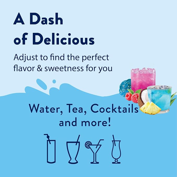 Jordan's Skinny Mixes Sugar Free Syrup Trio Sampler Pack – Mermaid, Unicorn & Cotton Candy, As Seen on Watertok, Drink Mix for Iced Tea, Lemonade & More, Zero Calorie, 12.6 Fl Oz Each (pack of 3) - Image 7