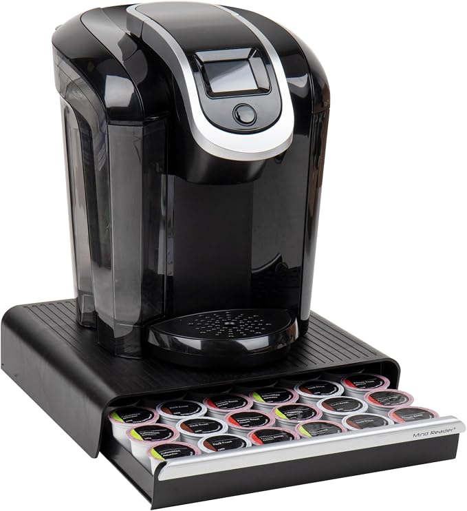 Mind Reader Single Serve Coffee Pod Drawer, 36 Pod Capacity, Countertop Organizer, Breakroom, 12.75"L x 13"W x 3"H, Black (Pack of 6) by MindReader