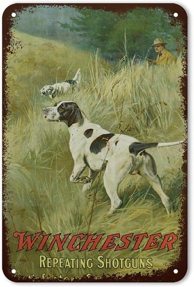 Vintage Retro Poster Metal Sign - Winchester Repeating Arms Co. Firearms Metal Tin Sign Wall Decor For Coffee Bars Restaurants Pubs Man Cave 8" X 12",Mothers Day Gift,Grandma Gifts. by Unknown