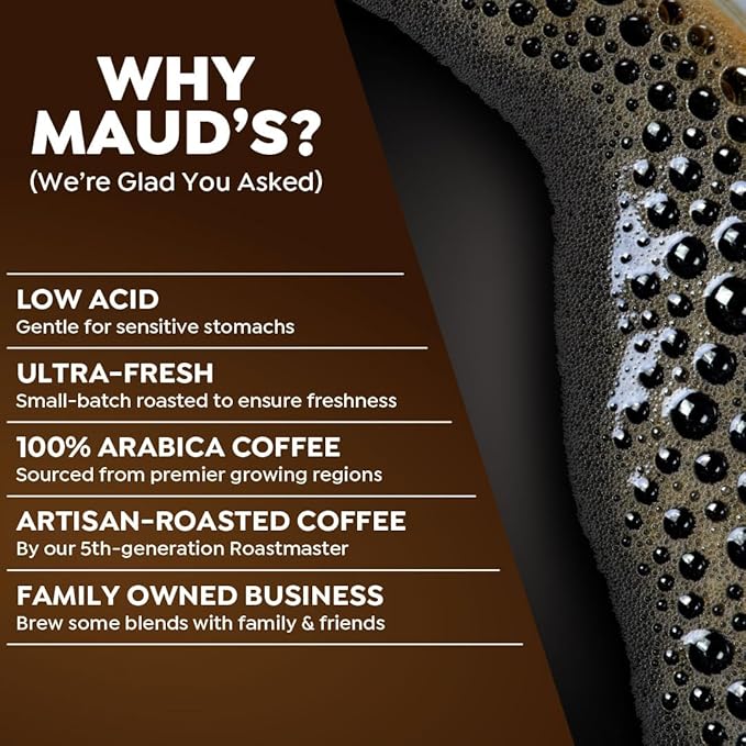 Maud's Dark Roast Coffee Pods, 100ct, Single Serve Pods – 100% Arabica Coffee, Compatible with Keurig K Cups Maker