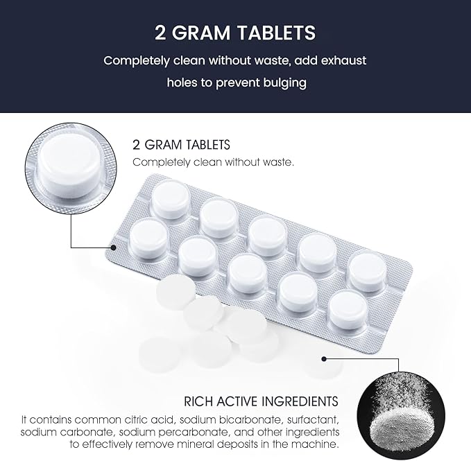 possiave 12-Pack Charcoal Water Filters and 10-pack Cleaning Tablets for Breville Espresso Machines, Breville Cleaning kit - Espresso Accessories - Image 4