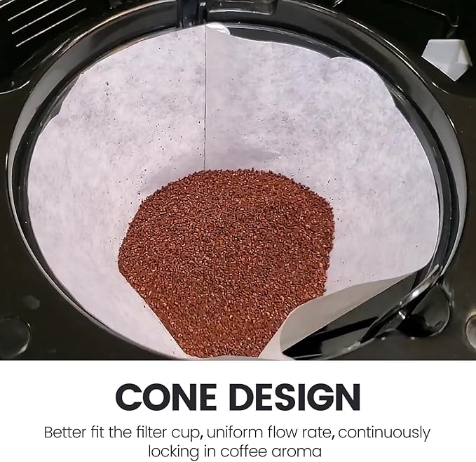MIMORE Coffee Filters #4-120 PCS Cone Coffee Filters Compatible with Cuisinart Coffee Filter Paper DCC-3200, DCC-3400, DCC-1200, SS-16 Coffee Maker Filter