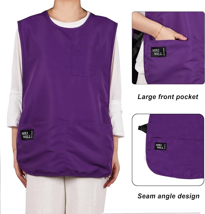 Waterproof Unisex Cobbler Apron with 4 Pockets Vest Style Ultralight Chef Waiter Work Overalls - Image 2
