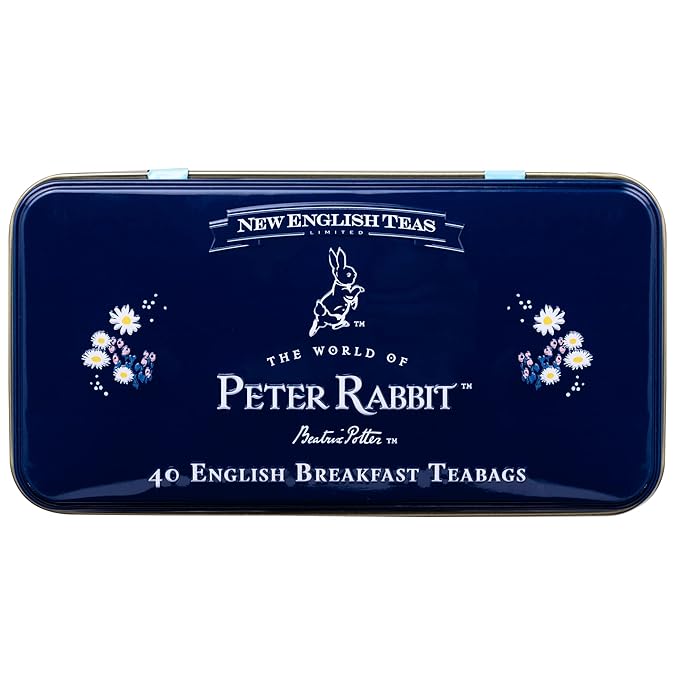 New English Teas Daisies Peter Rabbit Tea Tin with 40 English Breakfast Teabags…