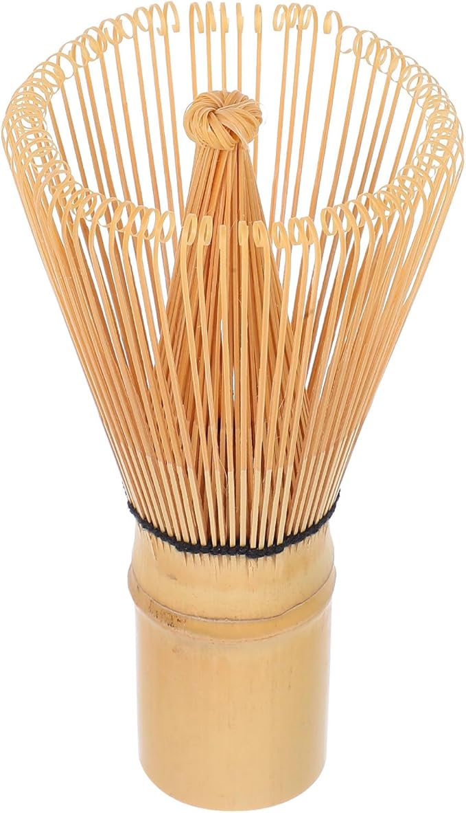 Matcha Whisk for Making and Stirring Matcha Tea Natural 80-prong Chasen Tea Ceremony Tool Small Traditional Japanese Whisk for Home and Ceremony Use