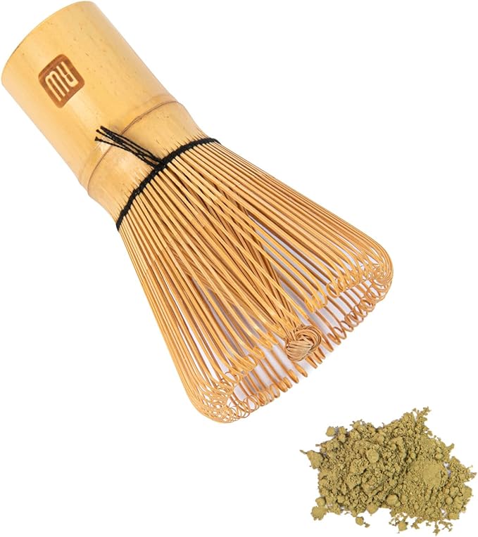Restaurantware Dojo 2.3 Inch x 4.1 Inch Matcha Whisk 1 Durable Matcha Brush - For Traditional Tea Ceremonies Heat-Resistant Natural Bamboo Matcha Stirrer Sustainable