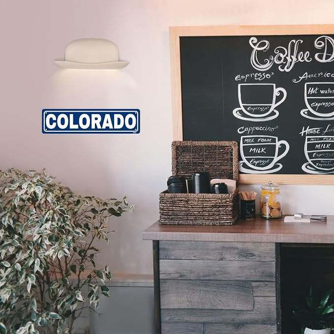 Colorado Sign Road Decor Metal Tin Signs Street Road Sign for Cafes Bar Pub Beer Club Wall Home Decor 16X4 Inches - Image 6