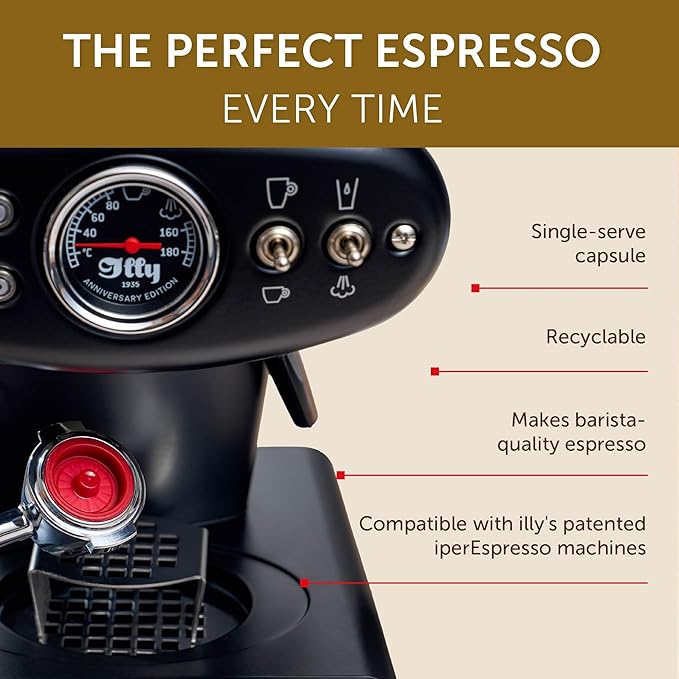 illy Coffee IperEspresso Capsules, Nicaragua Single Origin Dark Roast Coffee Pods, 100% Arabica, Premium Italian Blend, 18 Count, 6 Pack