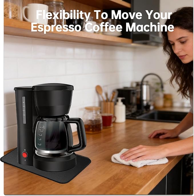 Unmake Sliding Pad for 5-Cup Coffeemaker (10.02"×7.87")- Smooth Glide with Anti-Slip Base - Perfect Accessories Fit for Black and Decker Coffee Maker
