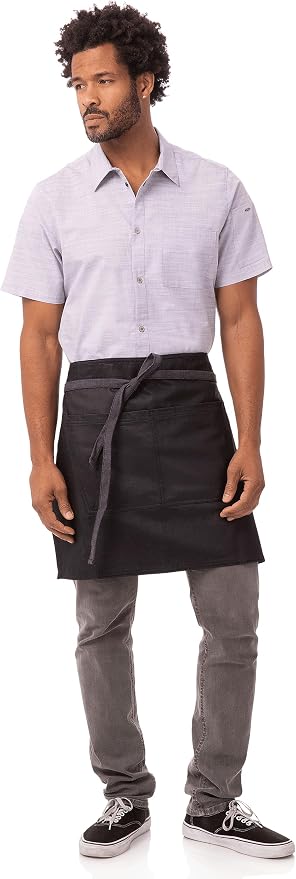 Chef Works Unisex Boulder Half Bistro Apron - Image 2