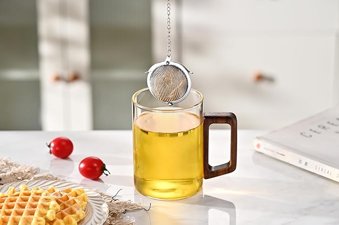 Fox Run White Daisy Tea Infuser Ball, Stainless Steel Mesh Tea Ball for Loose Tea