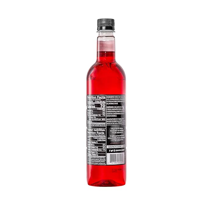 DaVinci Gourmet Classic Strawberry Syrup, Keto-friendly, 25.4 Fluid Ounces (Pack of 4)