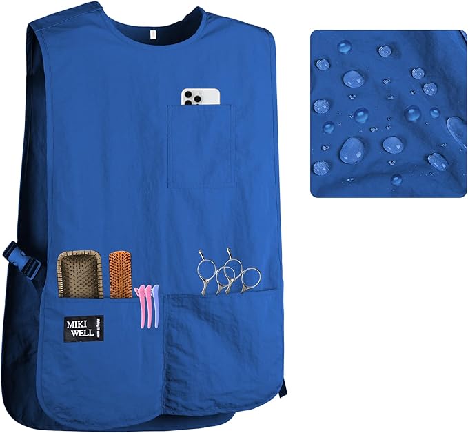 Waterproof Unisex Cobbler Apron with 4 Pockets Vest Style Ultralight Chef Waiter Work Overalls by MIKIWELL