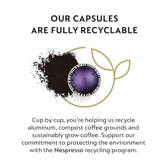 Nespresso Capsules Vertuo, Espresso Variety Pack, Medium and Dark Roast Espresso, 50-Count Espresso Pods, Brews 1.35oz.
