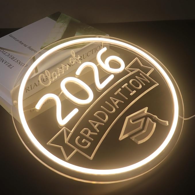 "Class of 2026" Graduation Cap Light - Official & Celebratory LED Wall Sign for Dorm, Grad Party, Study Space or Gift, Dimmable USB, Proud Keepsake for the Graduate & Their Supporters - Image 6