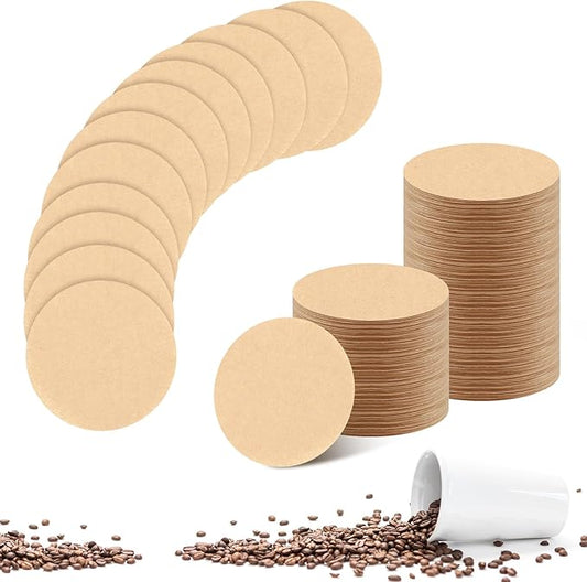 400 Pcs Replacement Coffee Filter Paper, 2.5in Unbleached Natural Round Coffee Filter Coffee Accessories Compatible with Aeropress Coffee Makers